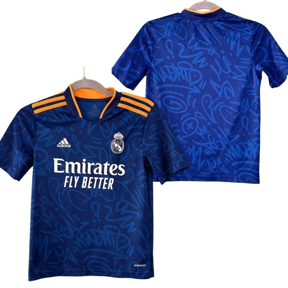 2 Kids Real Madrid Away Replica Player Jersey 1-ADIDAS 1-Unbranded Karim Benzema